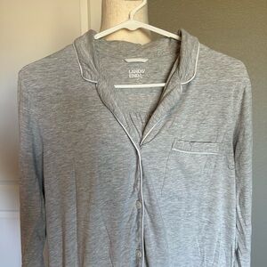 Lands' End Light Gray pajama shirt